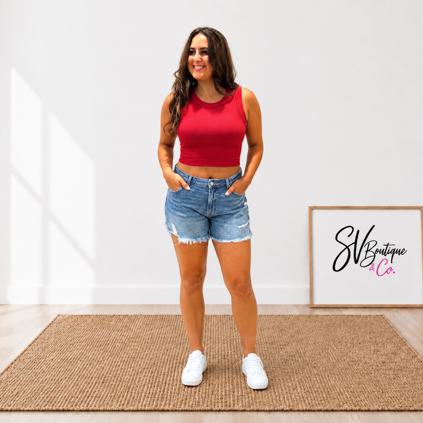 Ribbed Crop Tank Top - SV Boutique & Co.