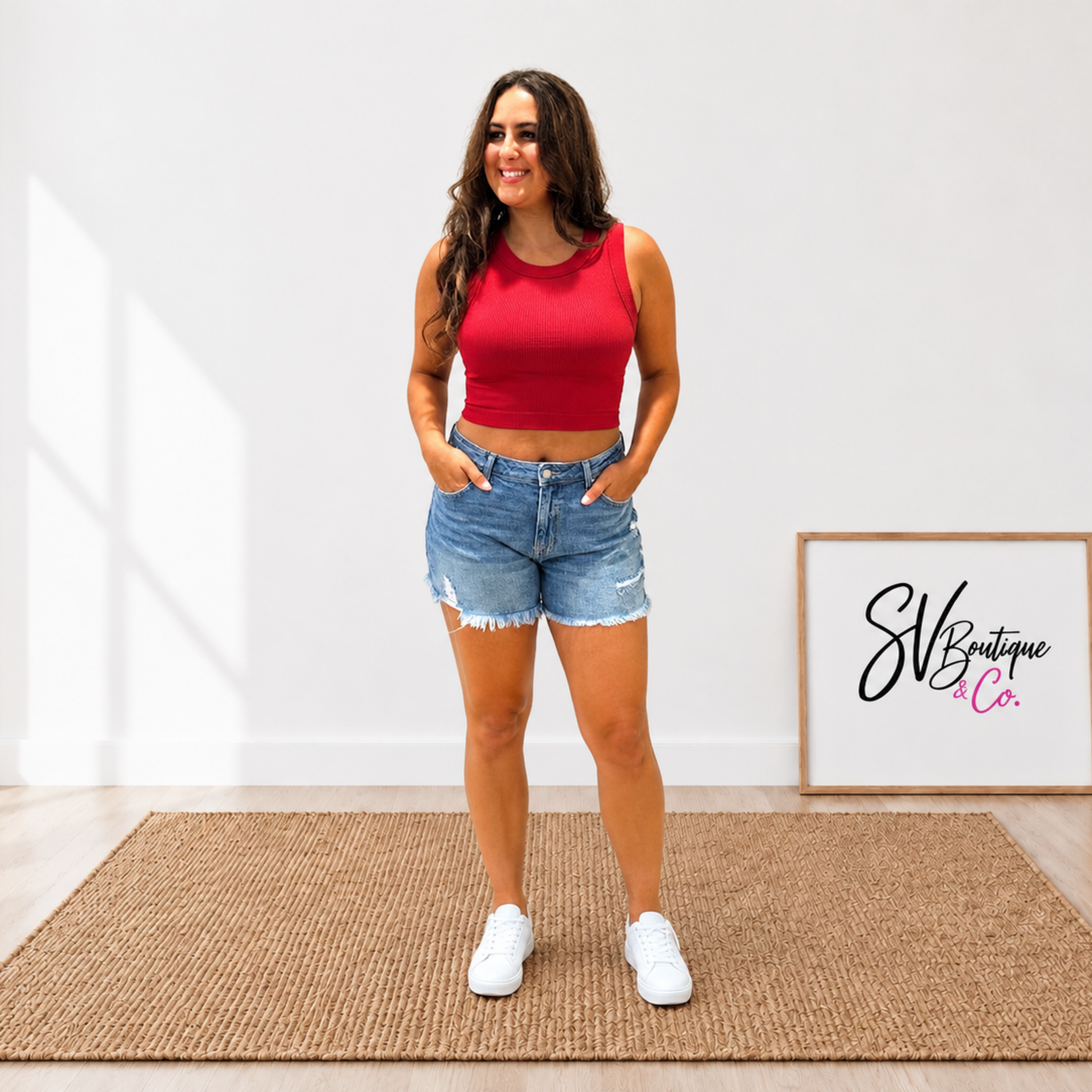Ribbed Crop Tank Top - SV Boutique & Co.