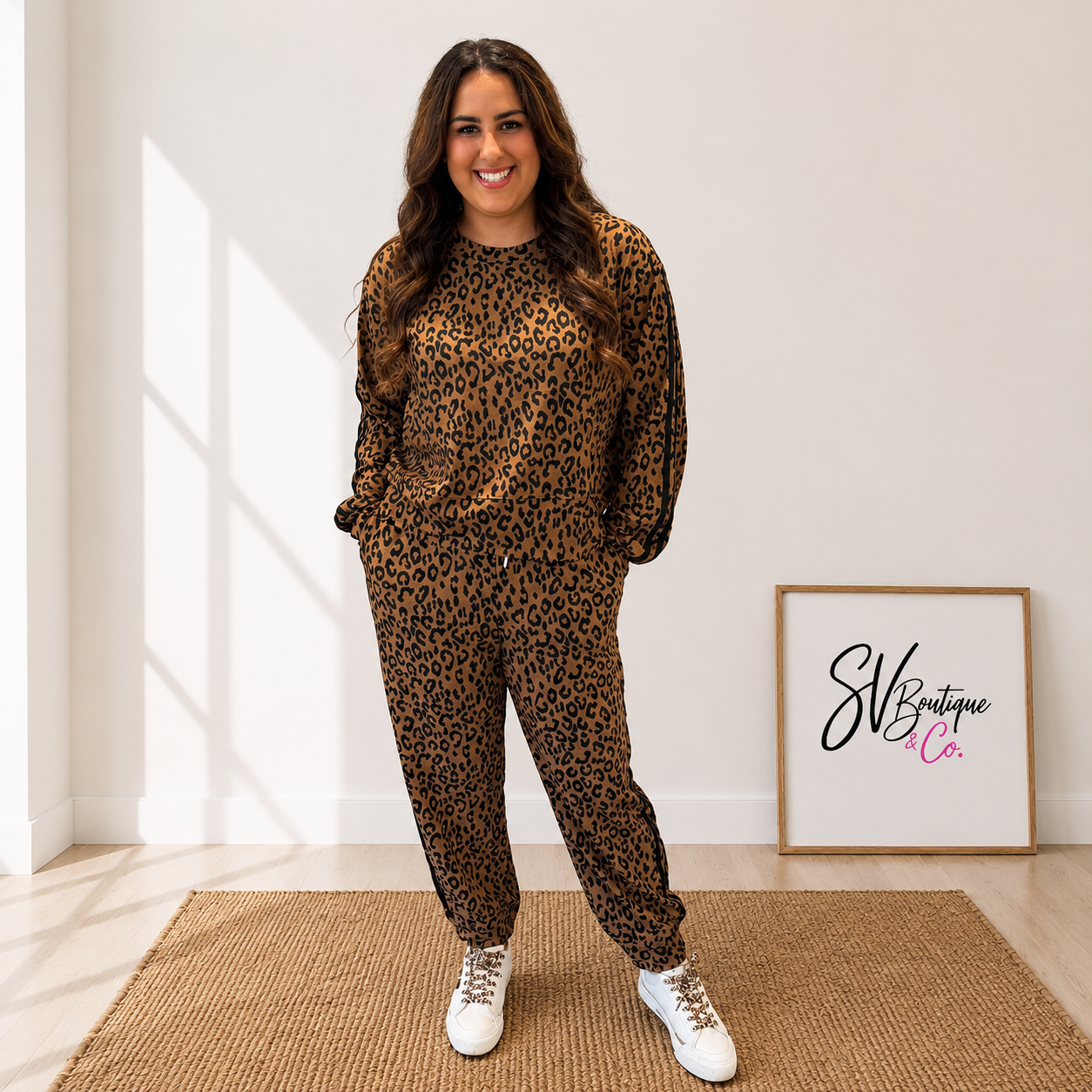 Leopard Jogger Set from White Birch - SV Boutique & Co.