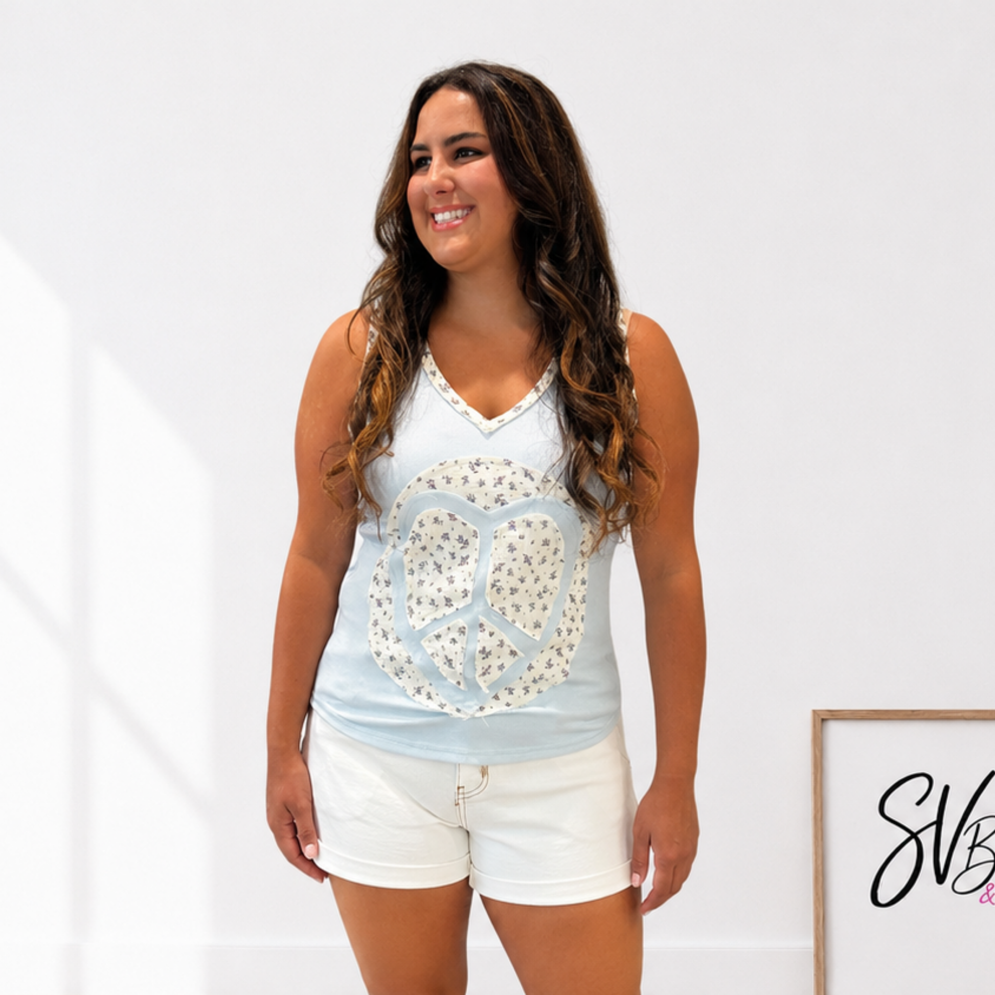 Peace & Love Patch Tank Top - SV Boutique & Co.