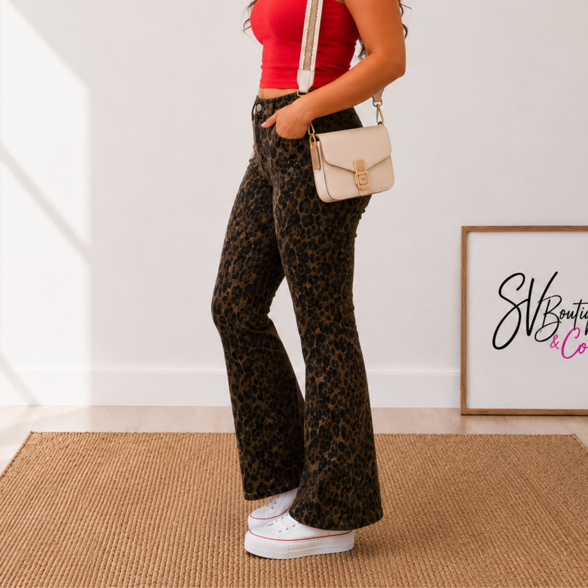 Walk On The Wild Side Leopard Jeans -Judy Blue - SV Boutique & Co.