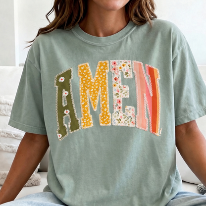 AMEN. Applique Sweatshirt & Tee