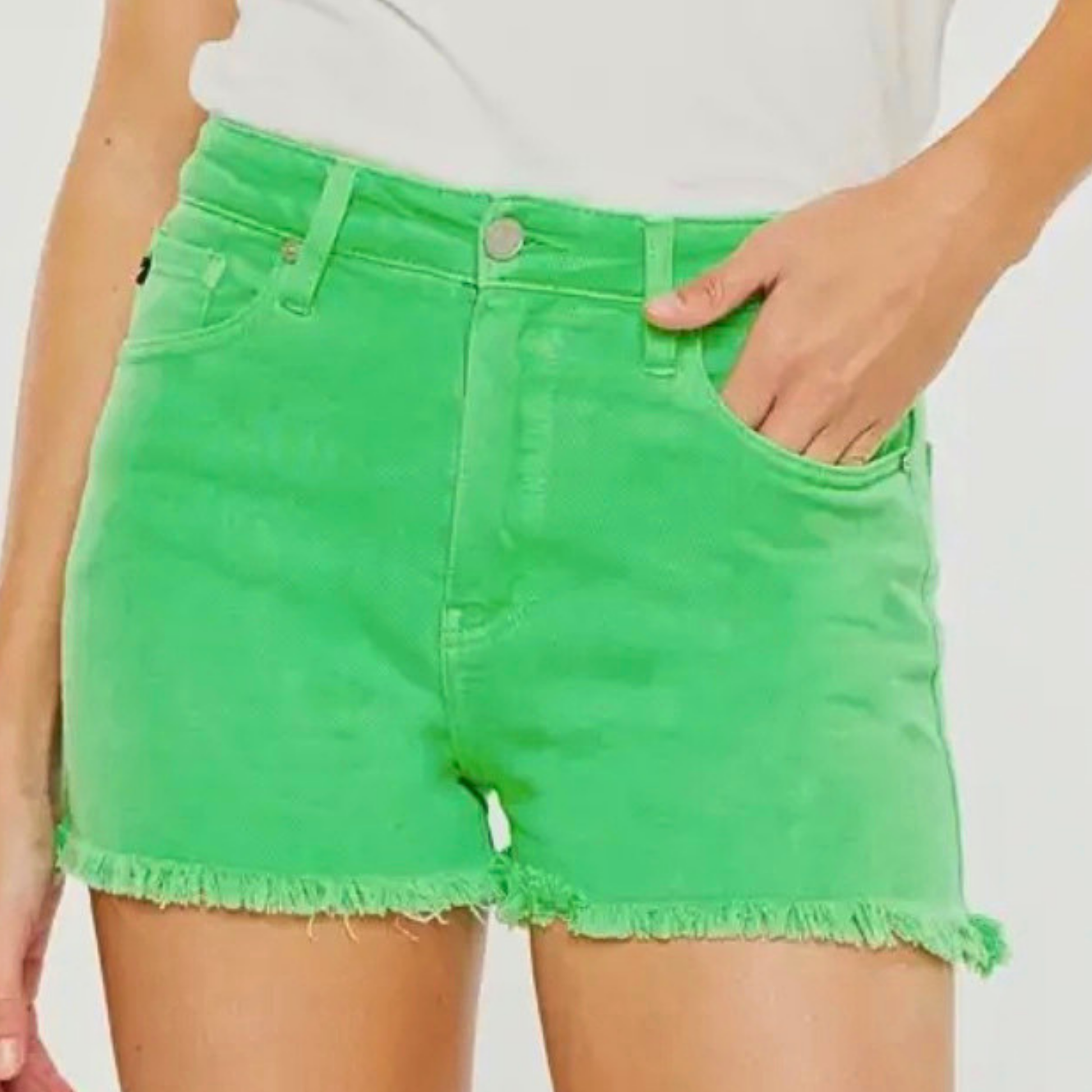 Neon Lime Shorts by KanCan - SV Boutique & Co.