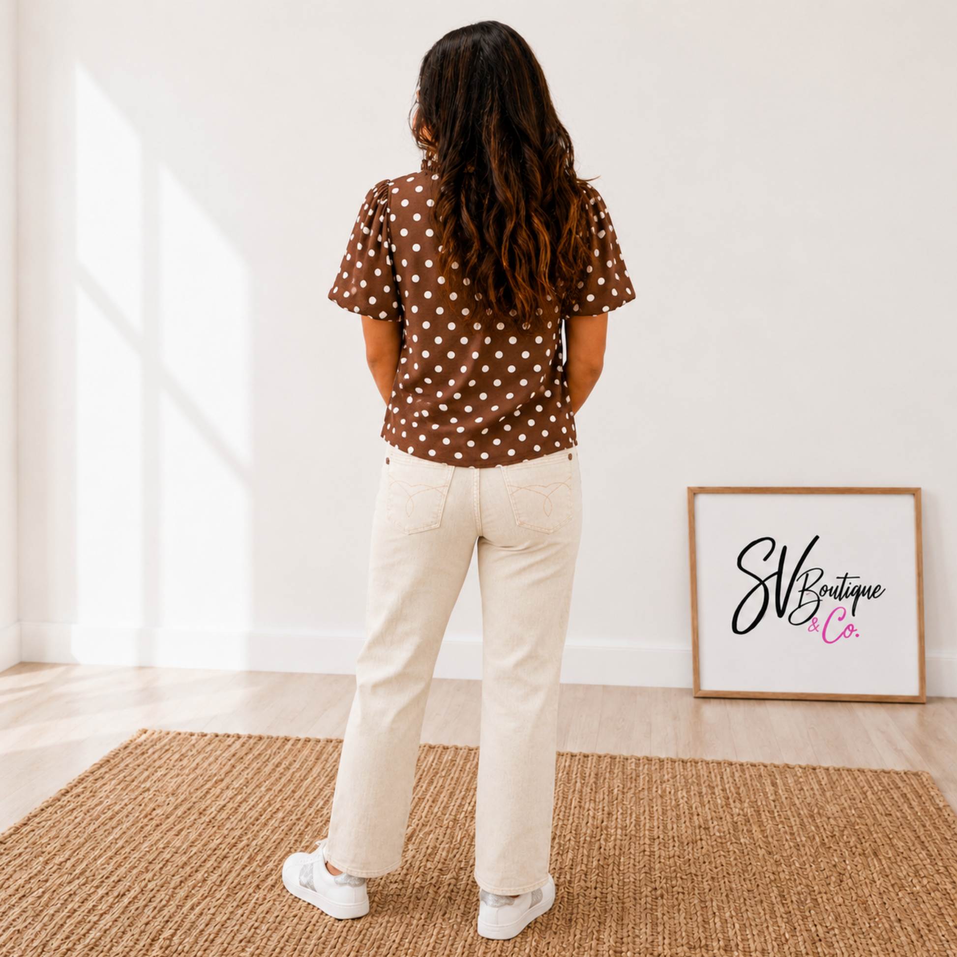 Judy Blue High Rise Beige Garment Dyed Destroy 90's Straight - SV Boutique & Co.