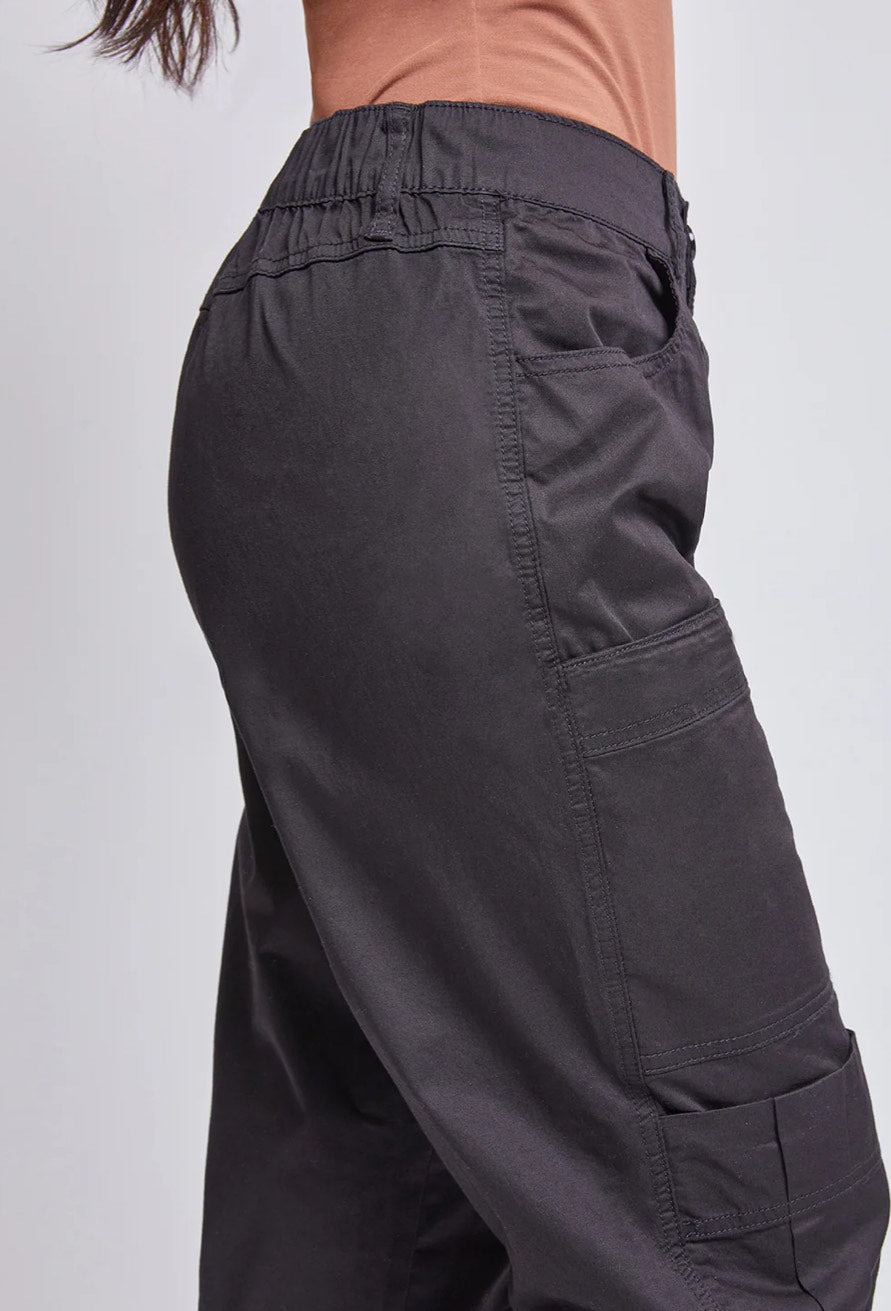 Urban Ease Poplin Cargo Pants with Roll Tab Hem