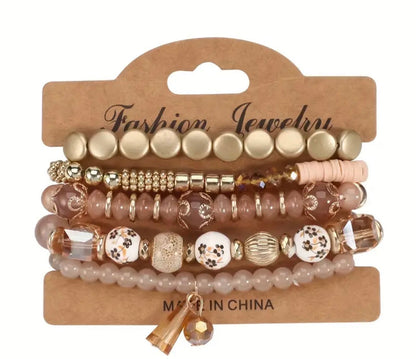 Boho Stackable Bracelets Coffee