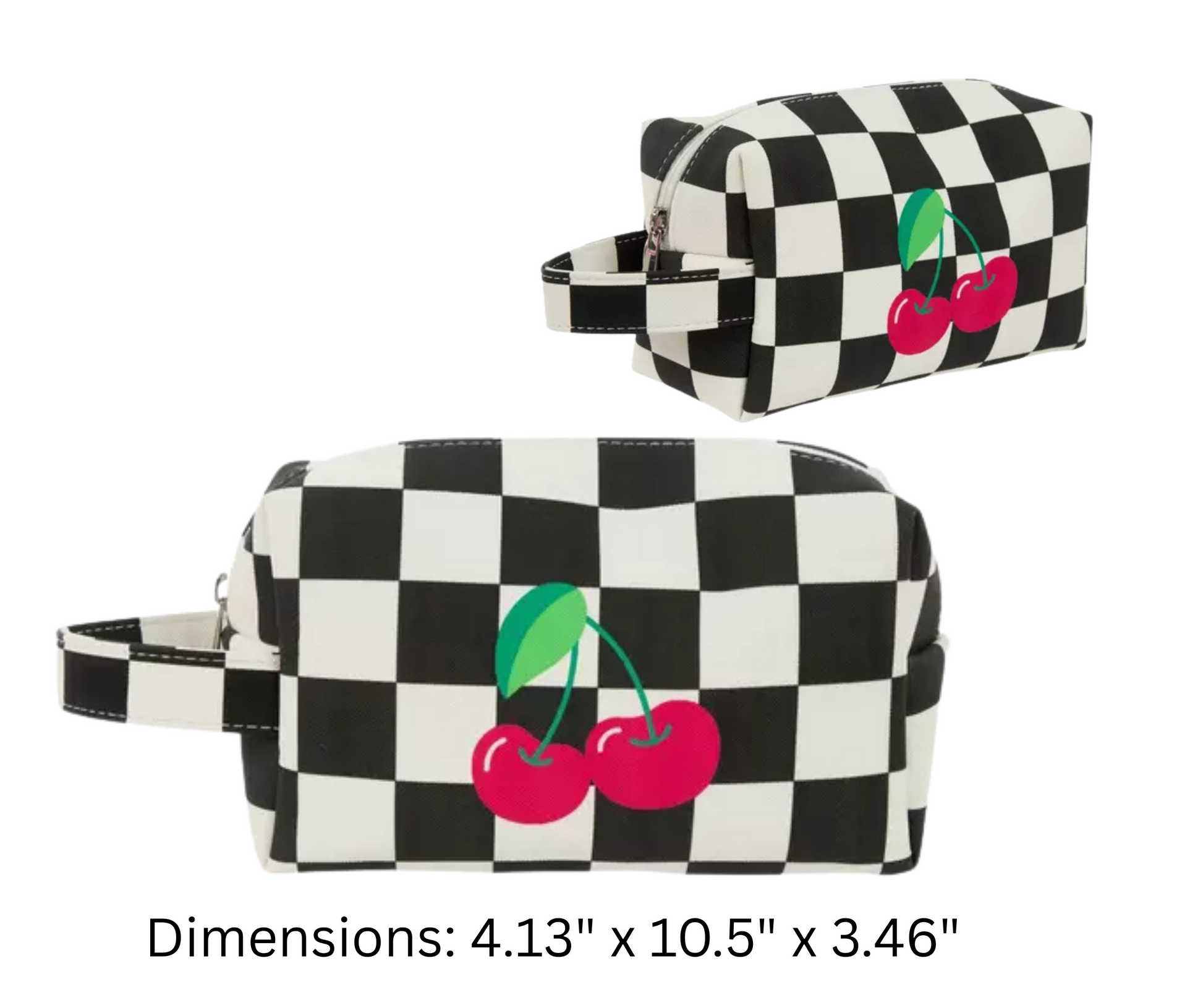 Cherry Checkered Cosmetic Bag – Retro & Chic! - SV Boutique & Co.