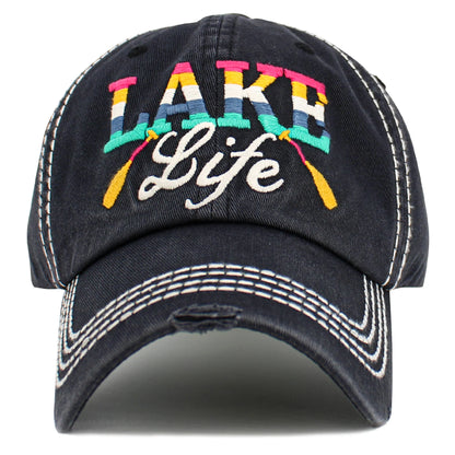 Lake Life Distressed Baseball Cap - SV Boutique & Co.