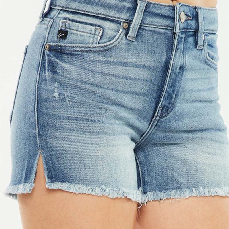 KanCan High Rise Side Slit Shorts - SV Boutique & Co.