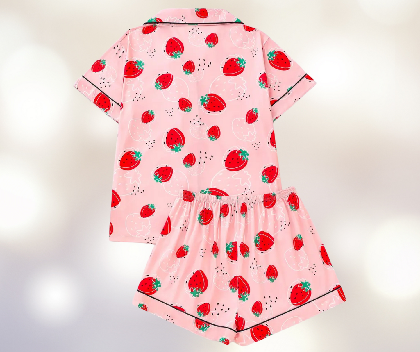 Strawberry Print Pajama Set - SV Boutique & Co.