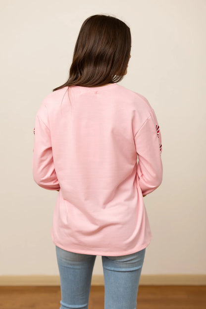 Feelin' Festive Pink Sweatshirt by Grace + Emma