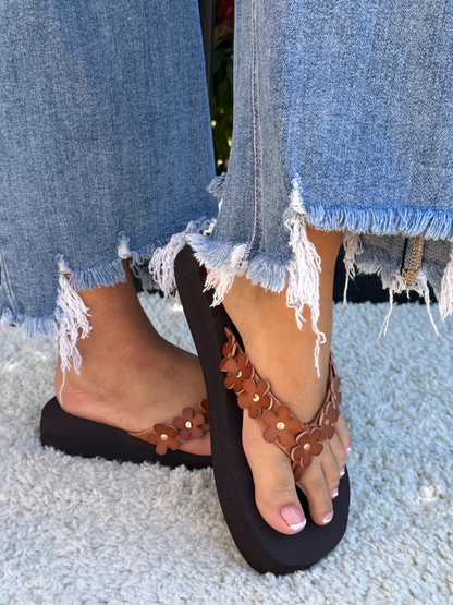 CORKYS NO RUNNING Cognac Flip Flop