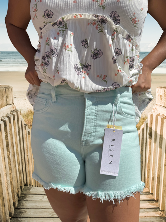 Mint Risen High Rise Tummy Control Shorts - SV Boutique & Co.
