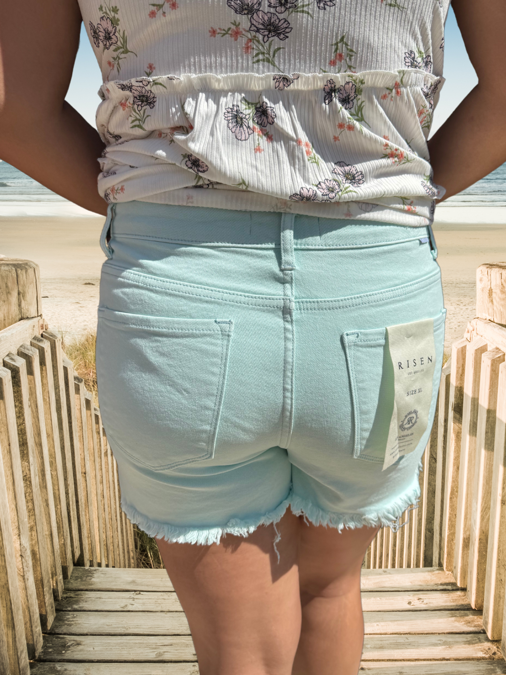 Mint Risen High Rise Tummy Control Shorts - SV Boutique & Co.