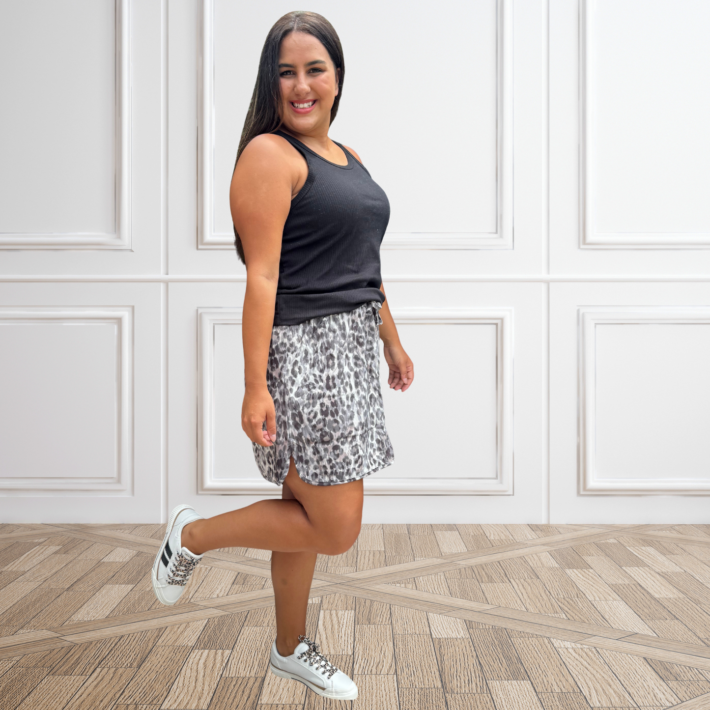Leopard All Day Active Skort