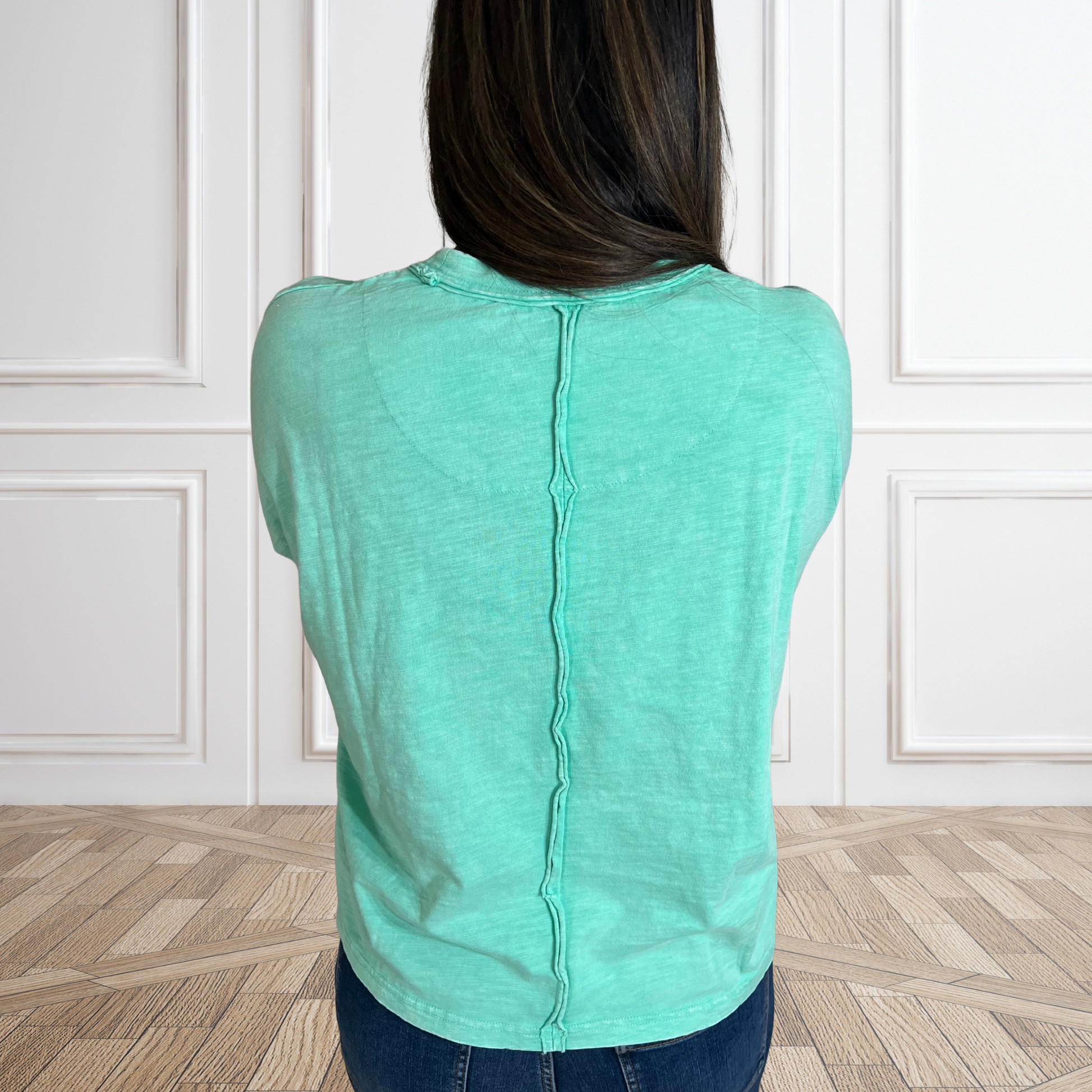 FLOWER PATCH WASHED COTTON SLUB TOP EASEL - SV Boutique & Co.