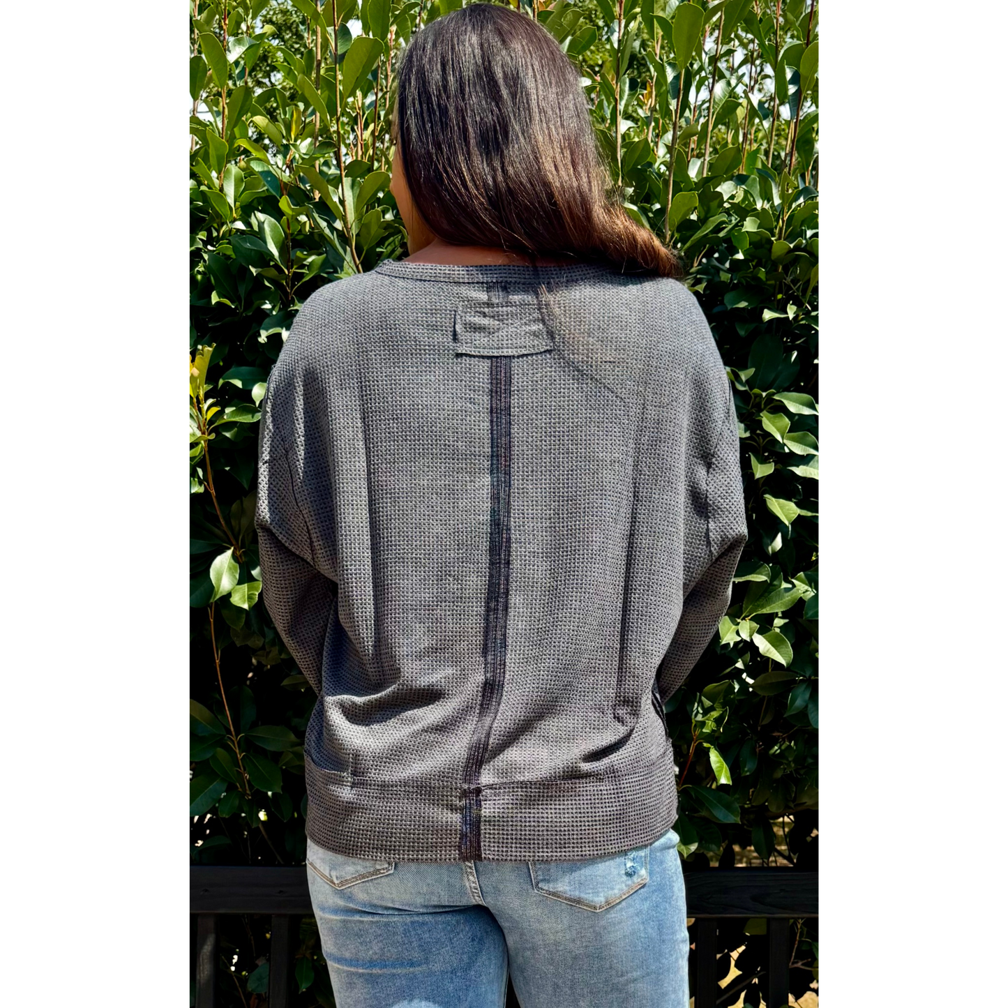 Long Sleeve Black Cozy Two Toned Thermal Andree By Unit