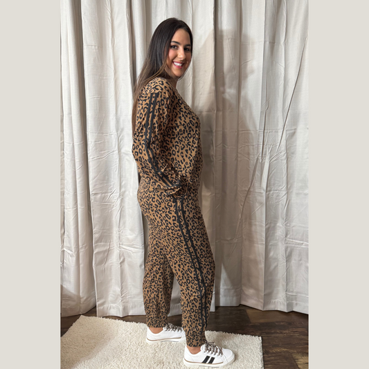 Leopard Luxe Knit Jogger Set from White Birch