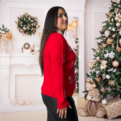 Oh Christmas Tree Sequin Cardigan