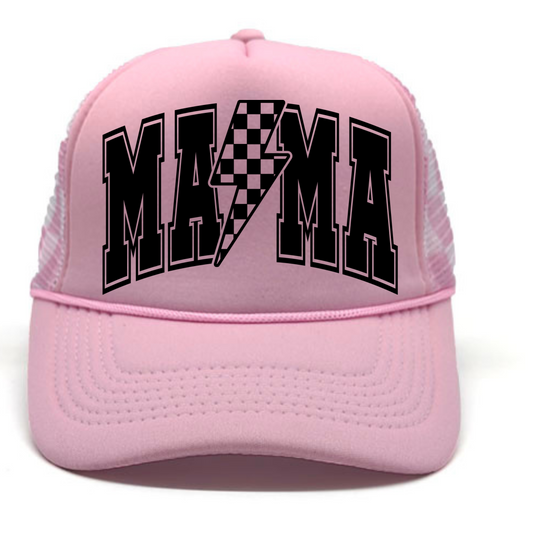 MAMA Checkered Trucker Hat