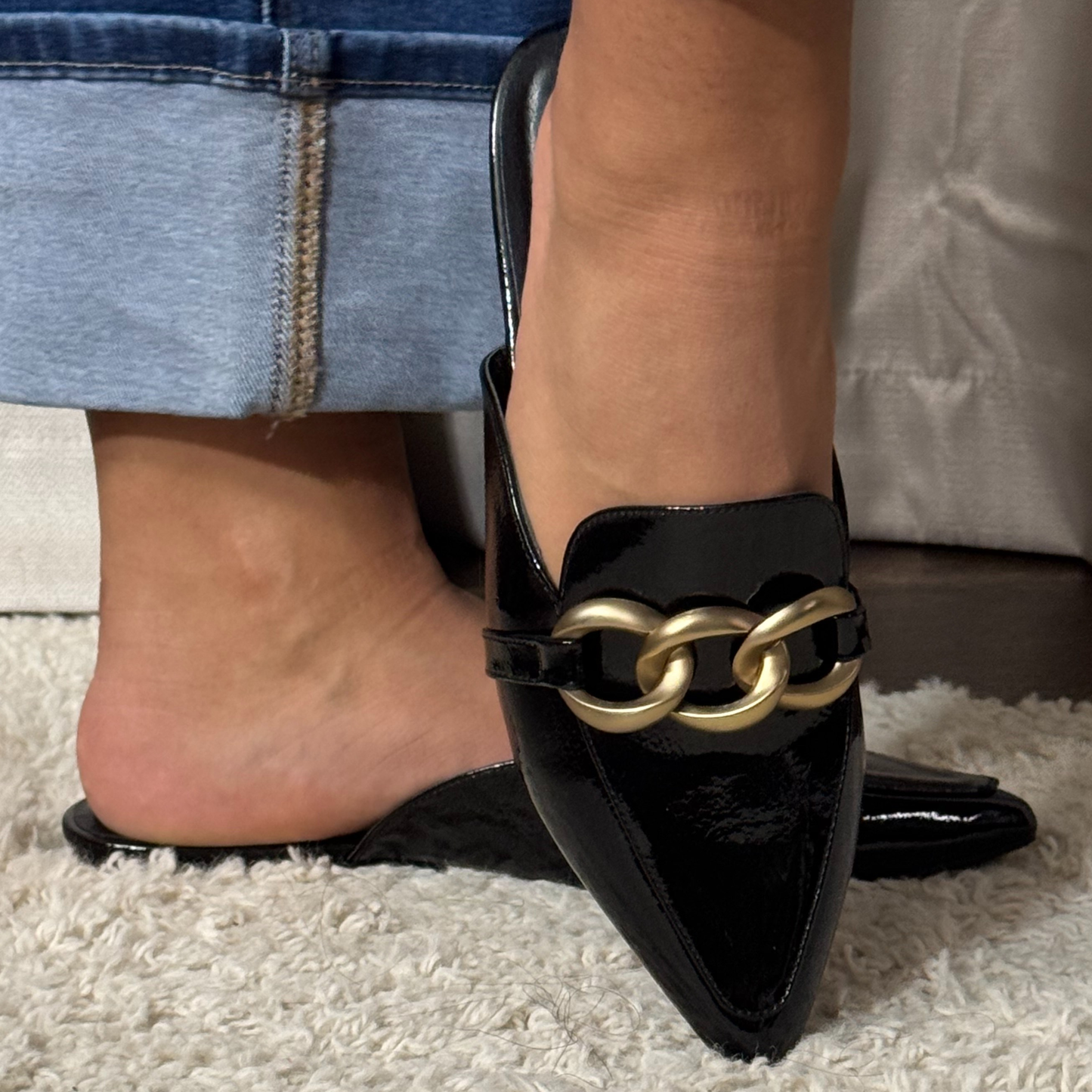 Corkys Playin For Keeps Black Slip On Mule