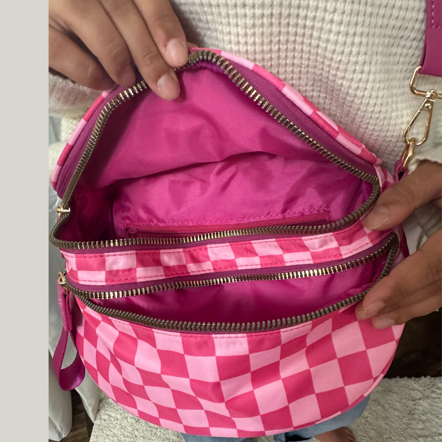 Checkered Crossbody Bag