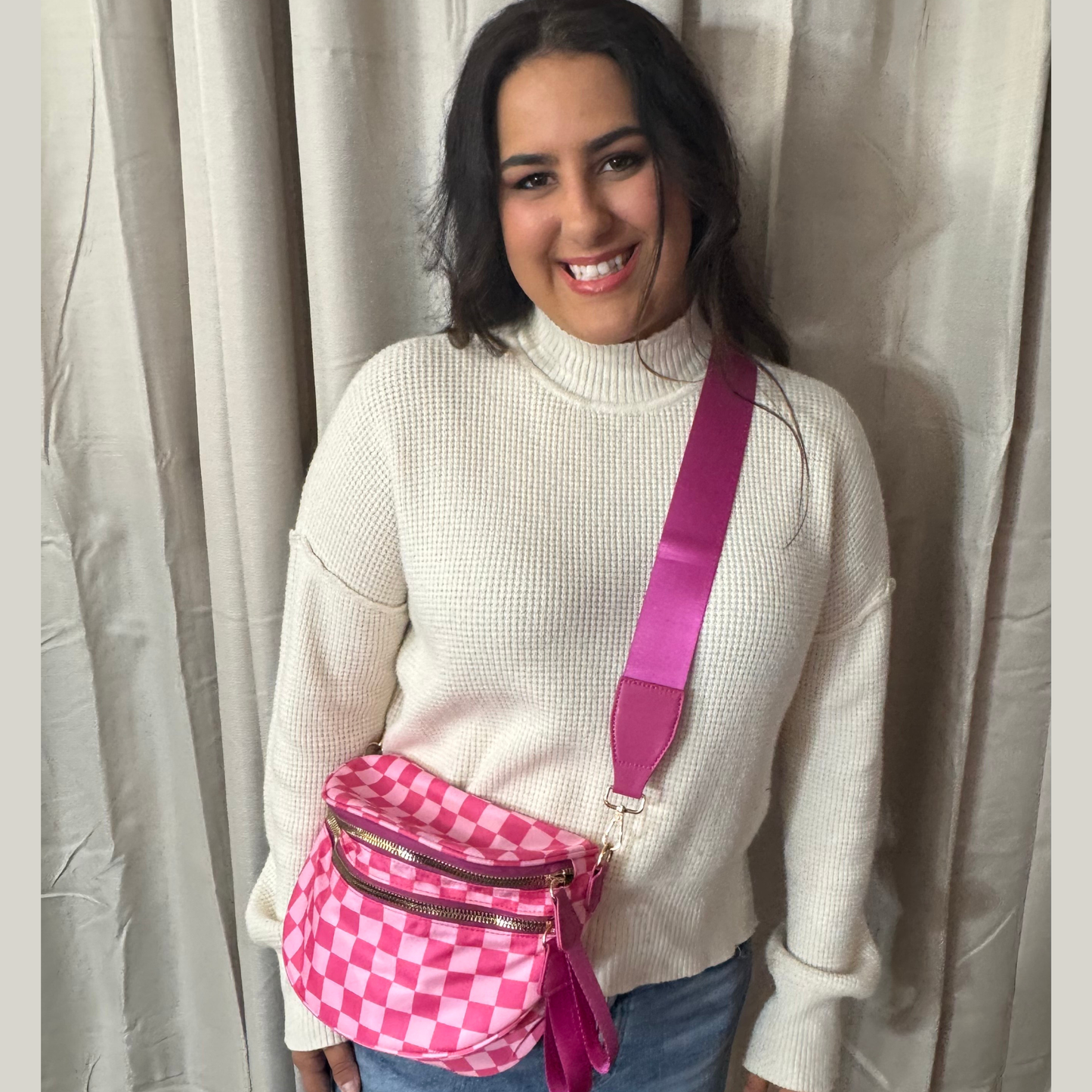 Checkered Crossbody Bag