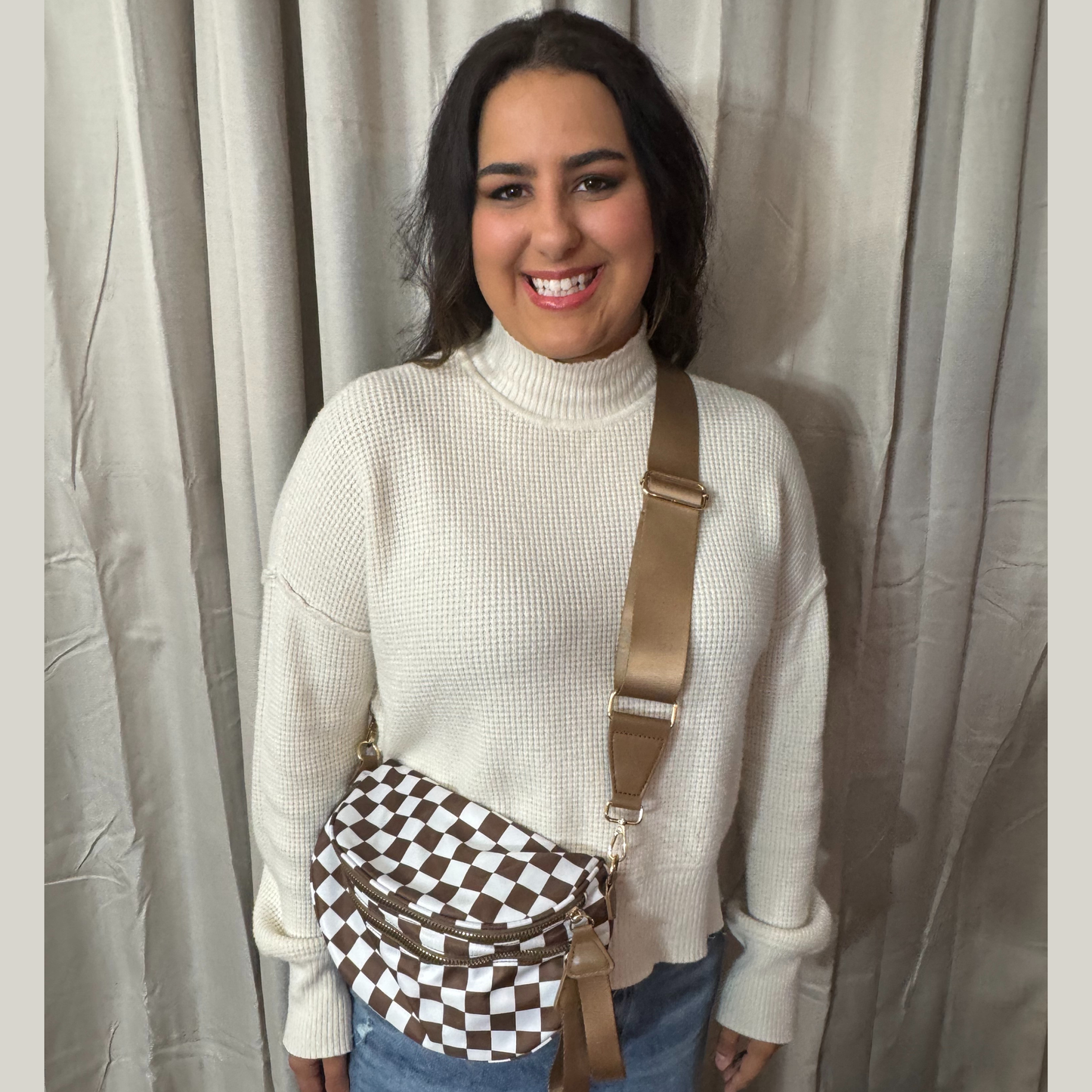 Checkered Crossbody Bag