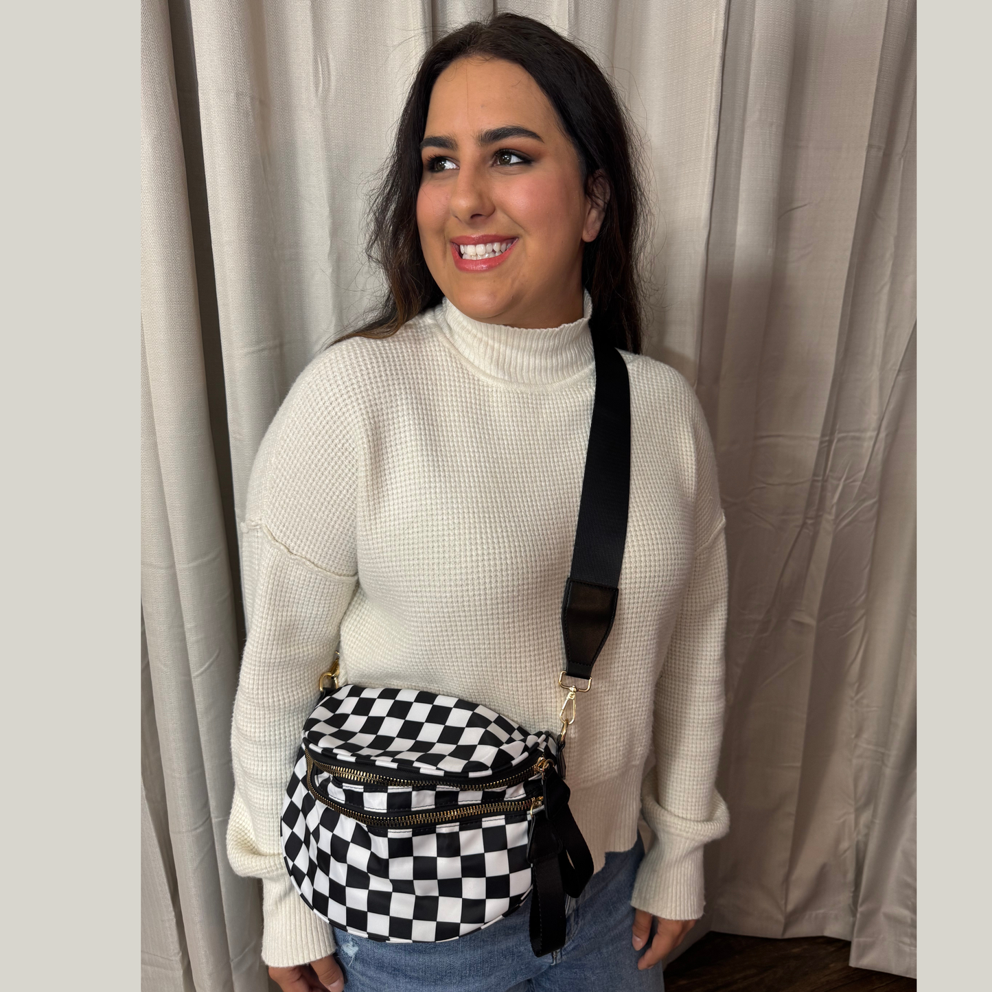 Checkered Crossbody Bag
