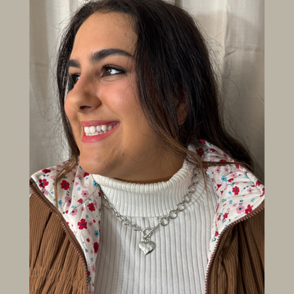 Notable Hammered Heart Toggle Necklace