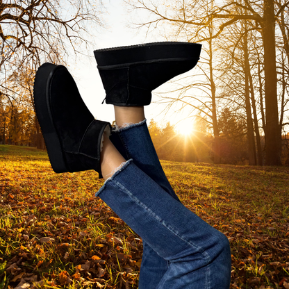Corkys Room Service Black Faux Suede Bootie