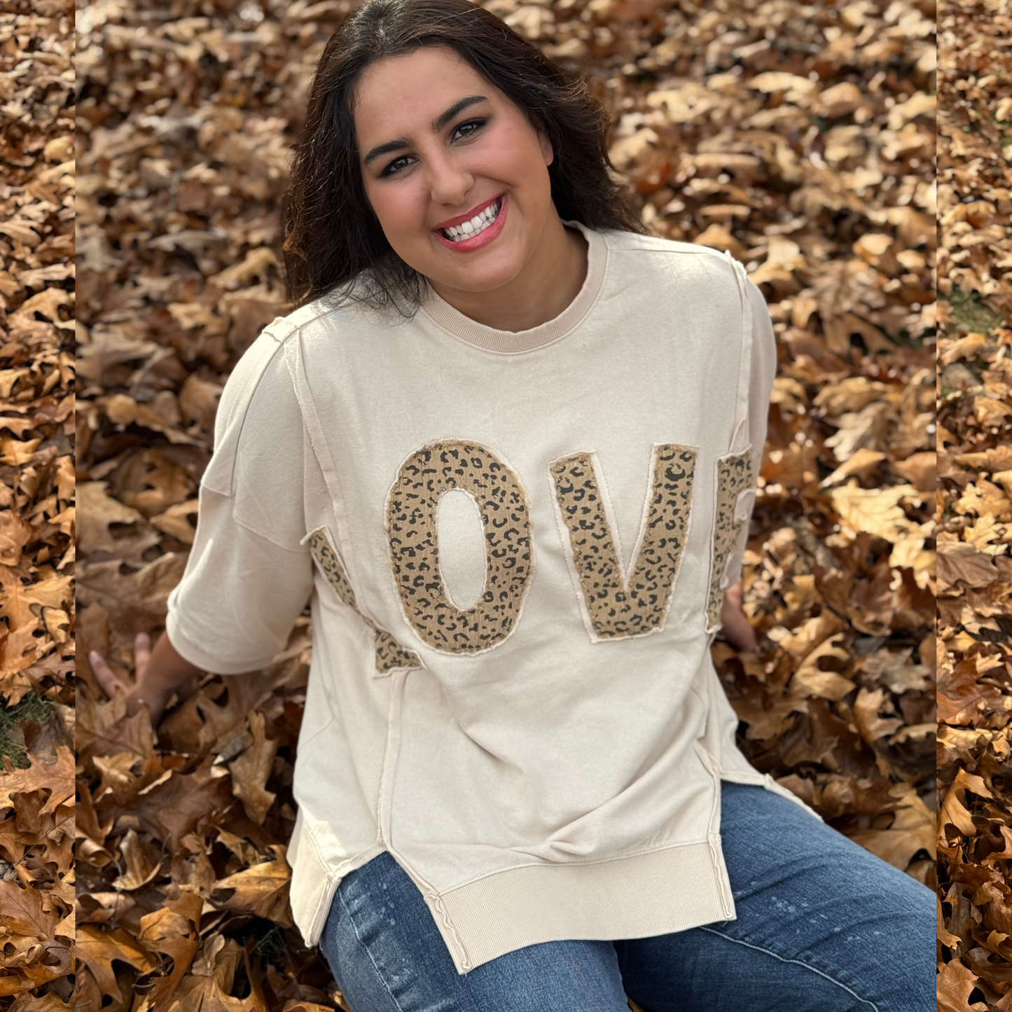 Leopard Love Oversized Patch Pullover