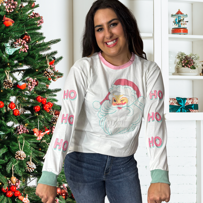 Santa Sparkle Ho Ho Ho Pullover by Grace & Emma