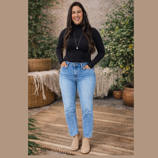 Judy Blue "Rebel" Hi-Waist Destroy & Back Hem Dart Denim Jeans - SV Boutique & Co.