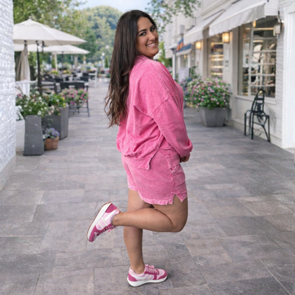 Just A Bow Thing Pullover -Hot Pink