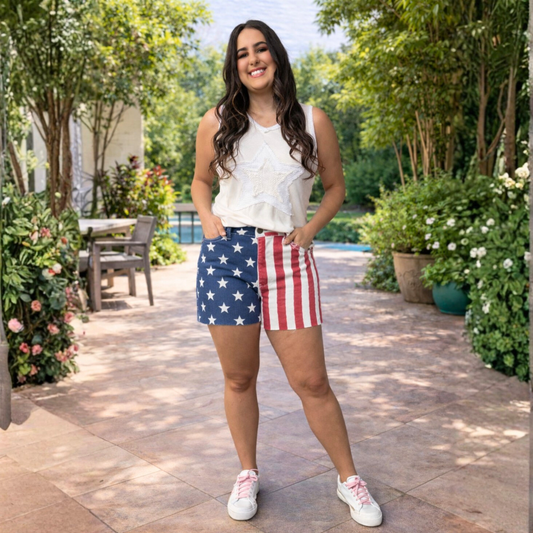 Judy Blue Americana Stars & Stipes Forever Shorts - SV Boutique & Co.