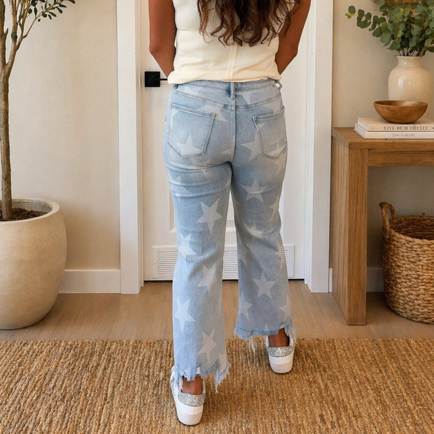 Risen Star Struck Straight Crop Jeans - SV Boutique & Co.