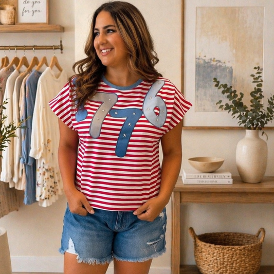 1776 USA Stripe Top - SV Boutique & Co.