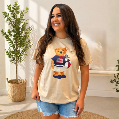All American Teddy Bear Tee - SV Boutique & Co.