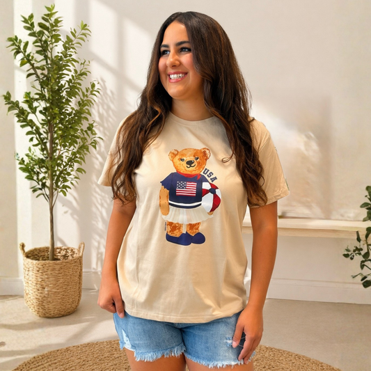 All American Teddy Bear Tee - SV Boutique & Co.