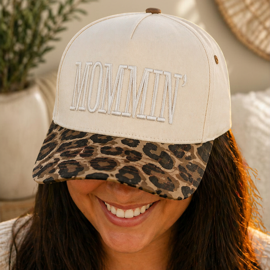 Mommin Leopard/Cow Trucker Hat - SV Boutique & Co.