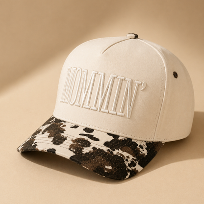 Mommin Leopard/Cow Trucker Hat - SV Boutique & Co.