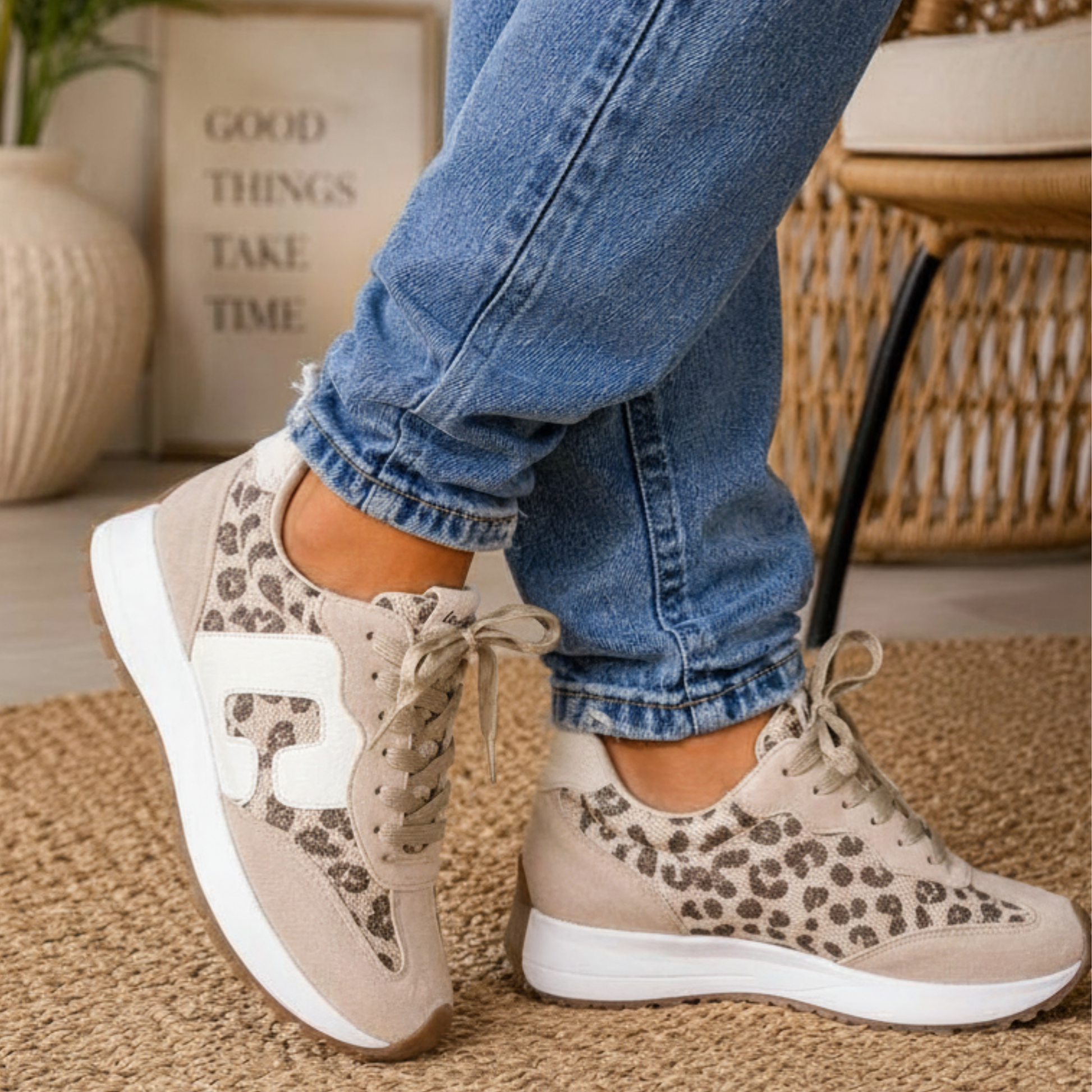 Corkys No Prob Tan Sparkle Leopard Sneaker - SV Boutique & Co.