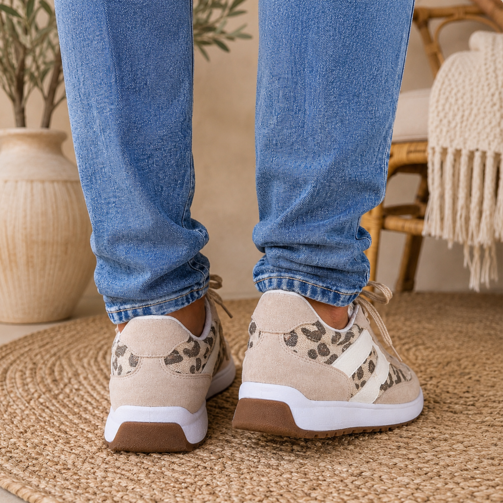 Corkys No Prob Tan Sparkle Leopard Sneaker - SV Boutique & Co.