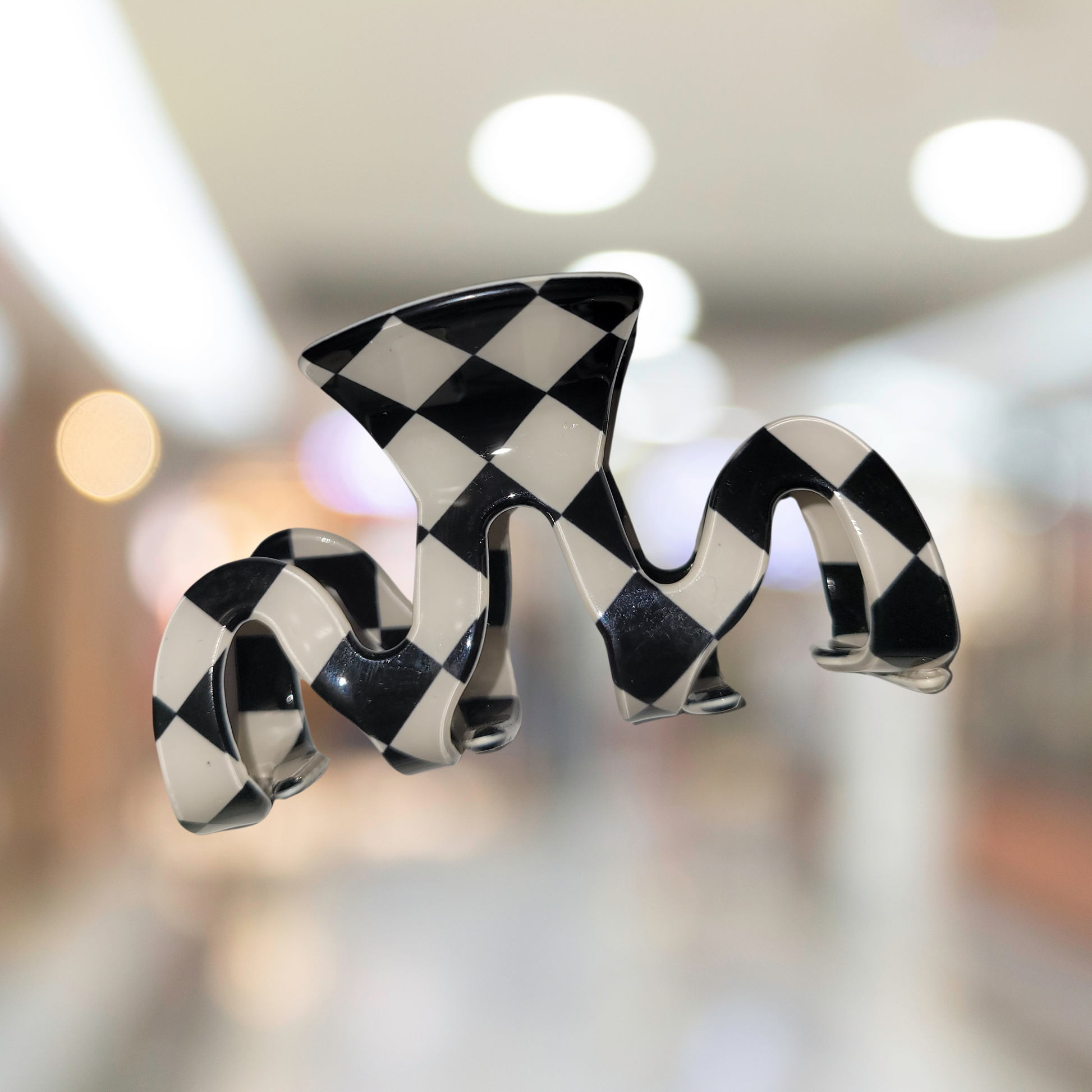 Checkered Curly Claw Clips - SV Boutique & Co.