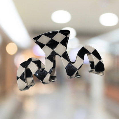 Checkered Curly Claw Clips - SV Boutique & Co.