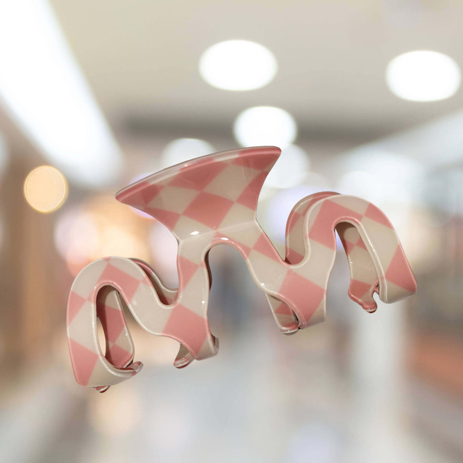 Checkered Curly Claw Clips - SV Boutique & Co.