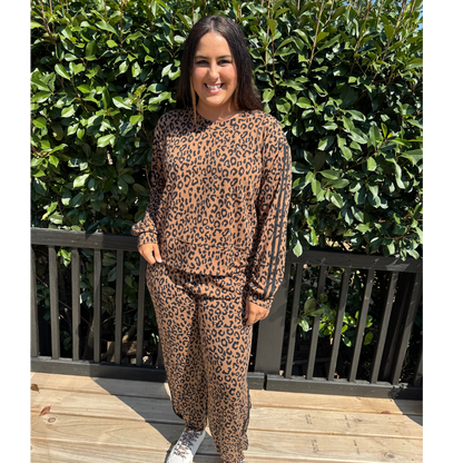 Leopard Luxe Knit Jogger Set from White Birch