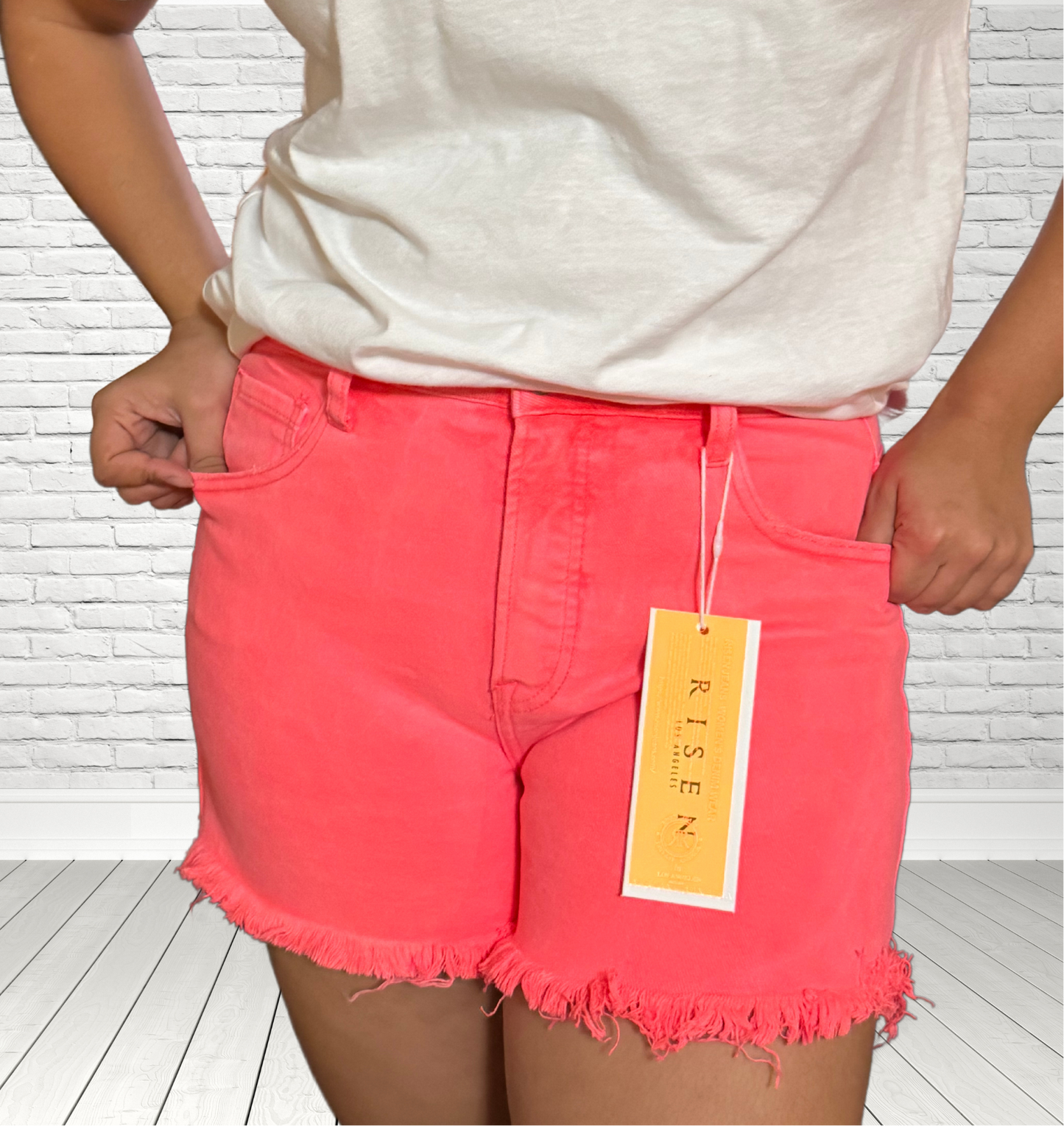 Coral Risen High Rise Tummy Control Shorts - SV Boutique & Co.