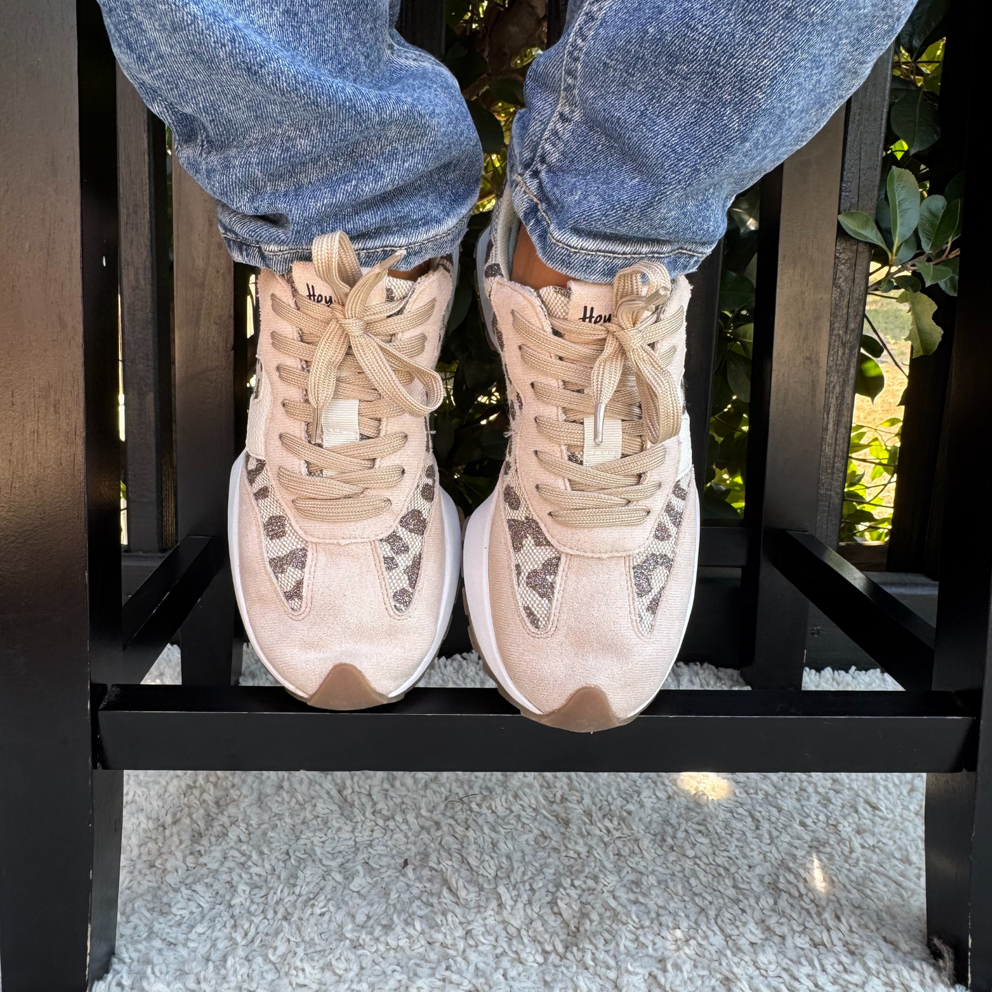 Corkys No Prob Tan Sparkle Leopard Sneaker